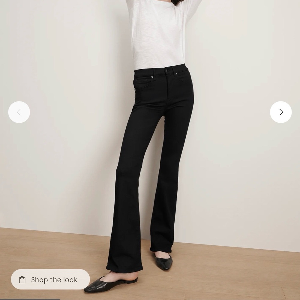 Veronica Beard Beverly Flare Black Jeans - Picture 2 of 7